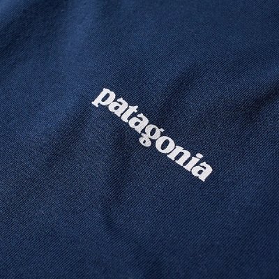 Shop Patagonia Long Sleeve P-6 Logo Tee In Blue