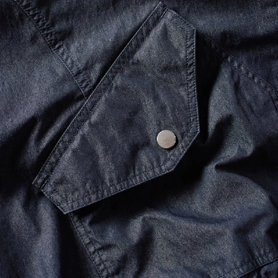 Shop Nonnative Trainer Hooded Jacket In Blue