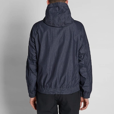 Shop Nonnative Trainer Hooded Jacket In Blue
