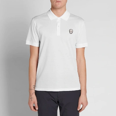 Shop Alexander Mcqueen Skull Pique Polo In White