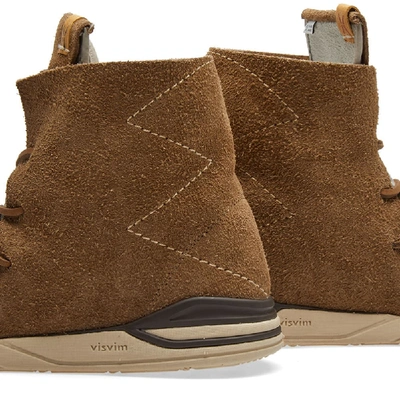 Shop Visvim Huron Mesh Moc Hi-folk In Grey