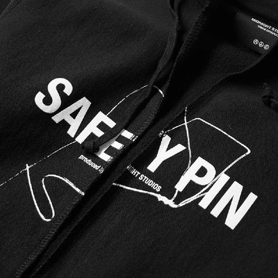 Shop Midnight Studios Safety Pin Zip Hoody In Black
