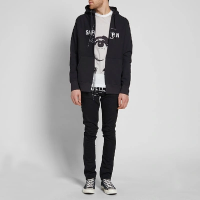 Shop Midnight Studios Safety Pin Zip Hoody In Black