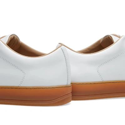 Shop Lanvin Low Top Calf Leather Sneaker In White