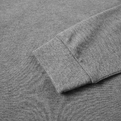 Shop Stone Island Long Sleeve Regular Fit Polo In Grey