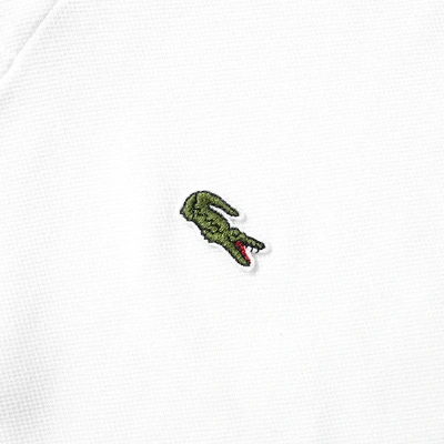 Shop Lacoste Long Sleeve Classic Pique Polo In White