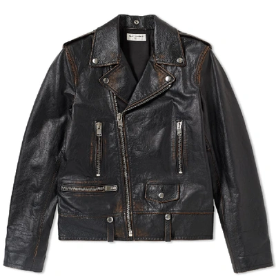 Shop Saint Laurent Used Biker Jacket In Black