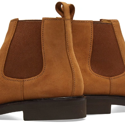 Shop Apc A.p.c. Simeon Suede Chelsea Boot In Brown
