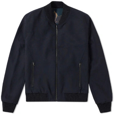 Shop Wooyoungmi Reversible Bomber Jacket In Blue