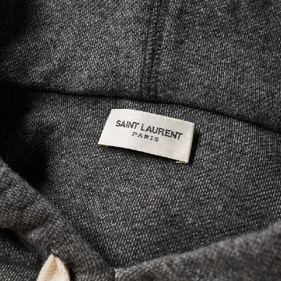 Shop Saint Laurent Reverse University Hoody In Grey