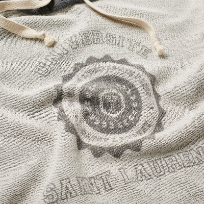 Shop Saint Laurent Reverse University Hoody In Grey