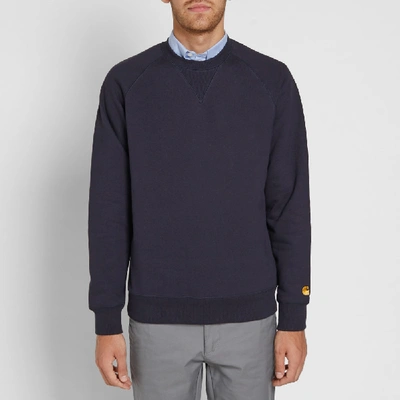 Shop Carhartt Chase Sweat In Blue