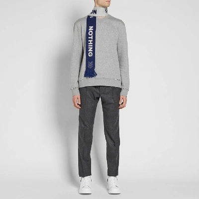Shop Lanvin Nothing Football Scarf In Blue
