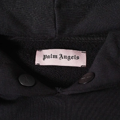 Shop Palm Angels Printed Palms And Flames Hoody In Black