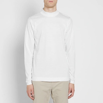 Shop Norse Projects Long Sleeve Harald Mercerised Tee In White