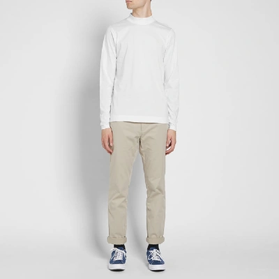 Shop Norse Projects Long Sleeve Harald Mercerised Tee In White