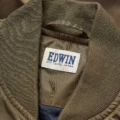 Shop Edwin Flight Jacket In Green