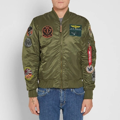 Shop Alpha Industries Ma-1 Pilot Jacket In Green