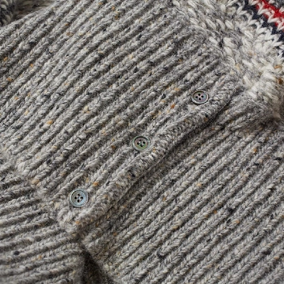 Shop Thom Browne Herringbone Stripe Crew Knit In Grey