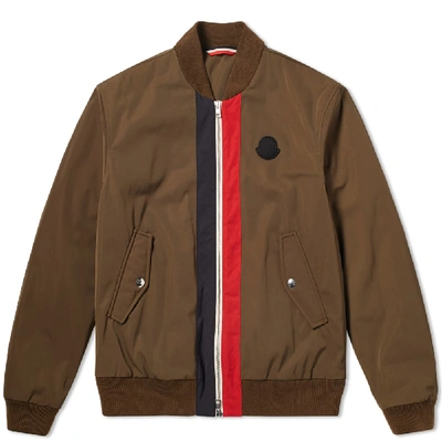 Shop Moncler Twist Tacna Bomber Jacket In Green