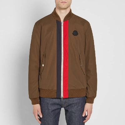 Shop Moncler Twist Tacna Bomber Jacket In Green