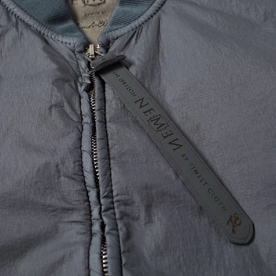 Shop Nemen Bomber Overshirt In Grey
