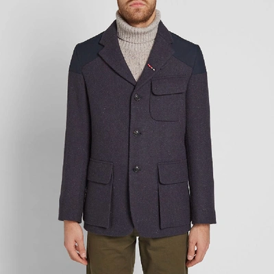 Shop Nigel Cabourn Authentic Mallory Jacket In Blue