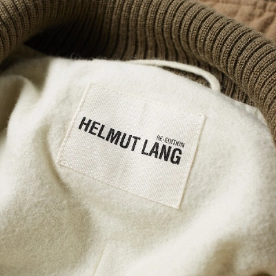Shop Helmut Lang 2003 Re-edition High Collar Bomber Jacket In Brown