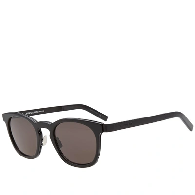 Shop Saint Laurent Sl 28 Combi Sunglasses In Black