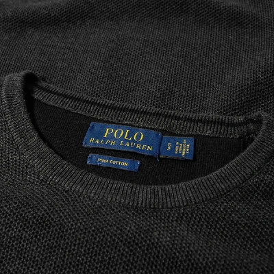 Shop Polo Ralph Lauren Textured Cotton Crew Knit In Grey