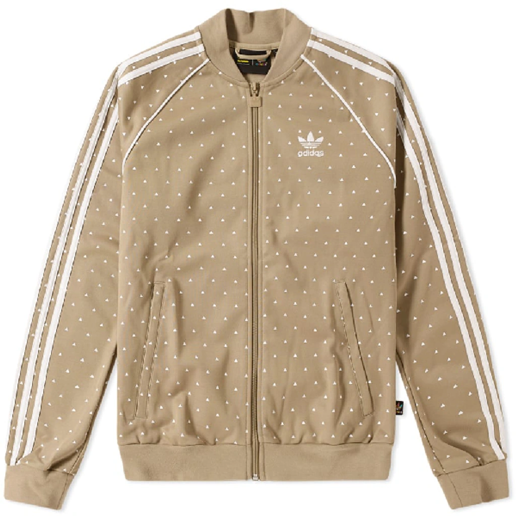 Adidas Originals Men s Originals Pharrell Williams Hu Hiking Superstar Track Jacket Brown In Neutrals ModeSens
