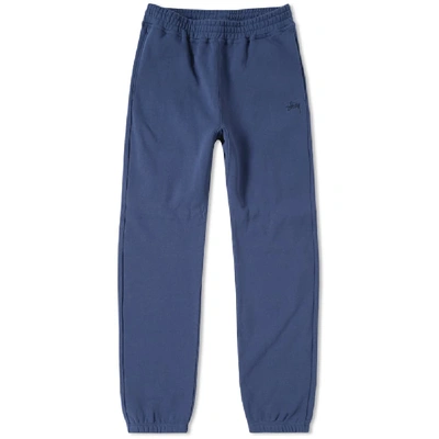 Shop Stussy Stock Fleece Pant In Blue