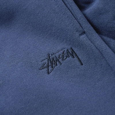 Shop Stussy Stock Fleece Pant In Blue