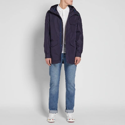 Shop Paul Smith Double Bonded Parka In Blue