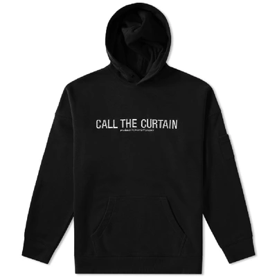 Shop Midnight Studios Call The Curtains Pullover Hoody In Black