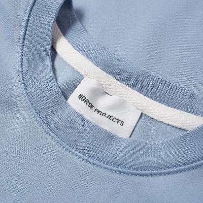 Shop Norse Projects James Mercerized Interlock Tee In Blue