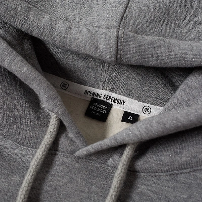 Shop Opening Ceremony Tape Logo Hoody In Grey