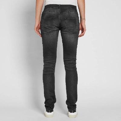 Shop Saint Laurent Low Rise Skinny Jean In Black