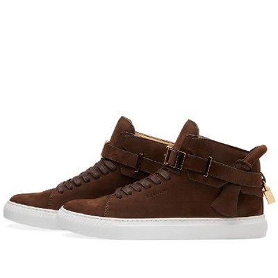 Shop Buscemi 100mm Clip Nubuck Sneaker In Brown