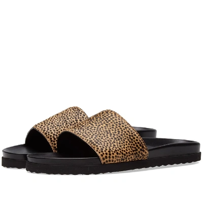 Shop Buscemi Pony Hair Slide In Brown