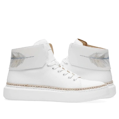 Buscemi 90mm Crepone Feather Sneaker In White ModeSens