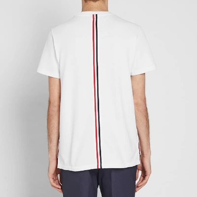 Shop Thom Browne Back Stripe Pique Tee In White