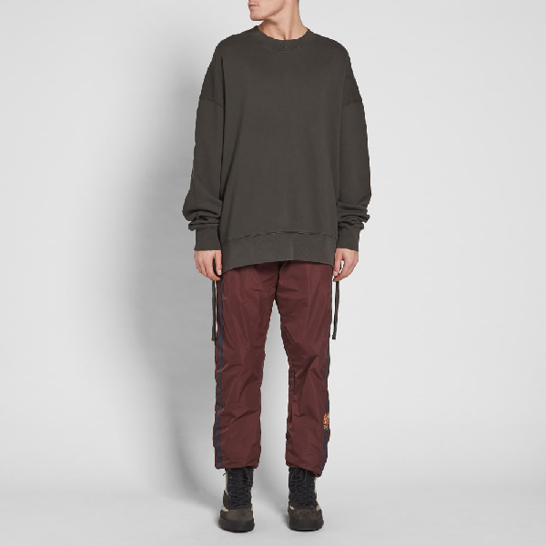 Yeezy Burgundy Striped Shell Jogging Trousers | ModeSens
