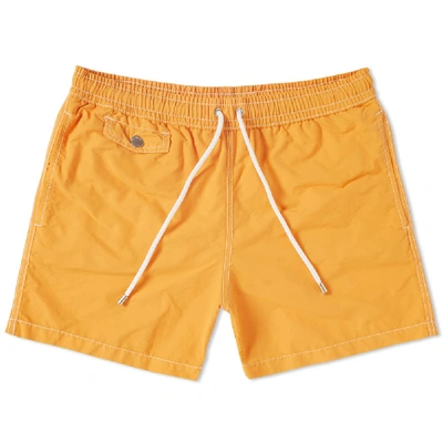 Shop Hartford Boxer + Swim Short In Yellow