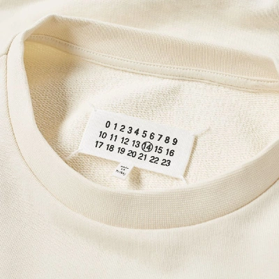 Shop Maison Margiela 14 Classic Elbow Patch Crew Neck Sweat In White