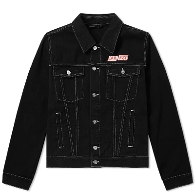 Shop Kenzo Denim Jacket In Black