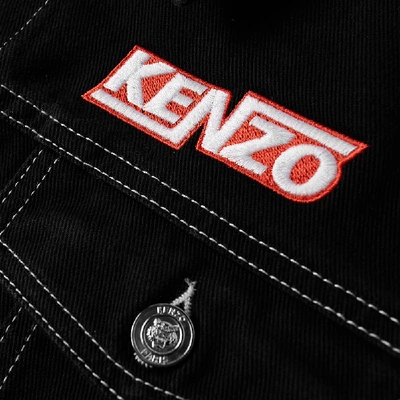 Shop Kenzo Denim Jacket In Black