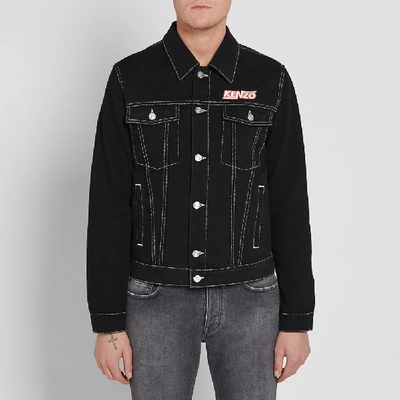 Shop Kenzo Denim Jacket In Black