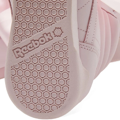 Shop Reebok Freestyle Hi Satin Bow W In Pink