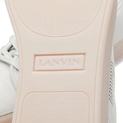 Shop Lanvin Toe Cap Logo Sneaker In Grey